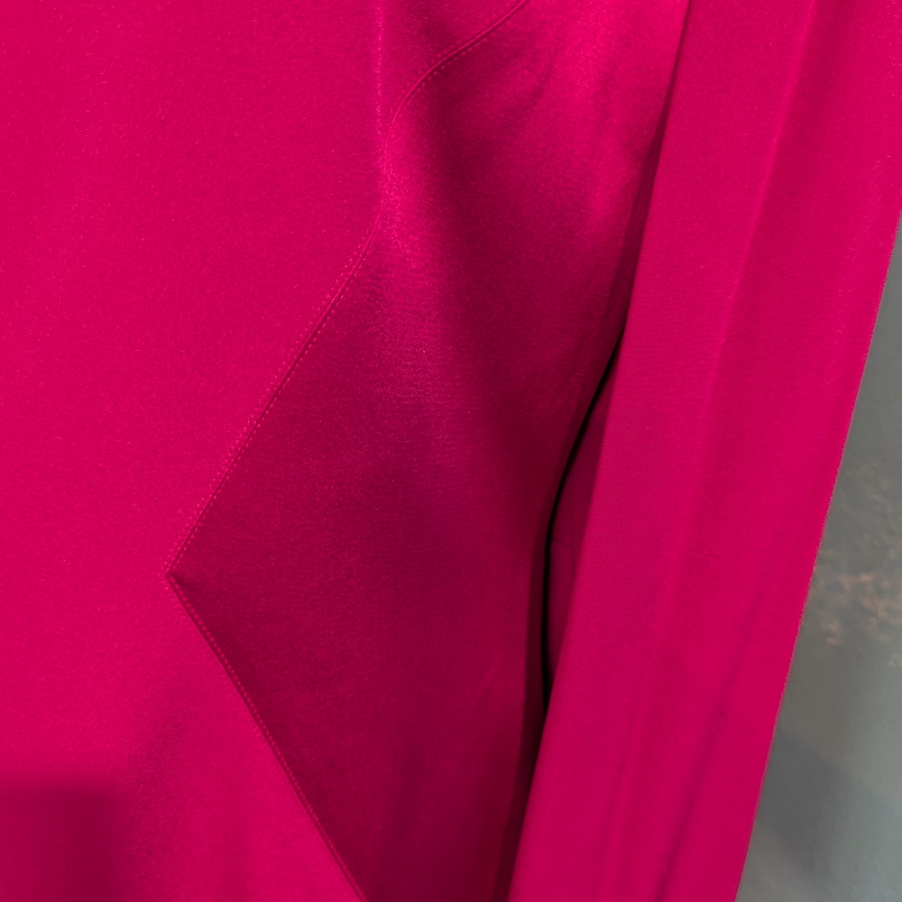 STARINGTON Vintage Pink Sheath Dress Long Sleeve Crew Neck, size 8, 100% silk - Picture 5 of 12